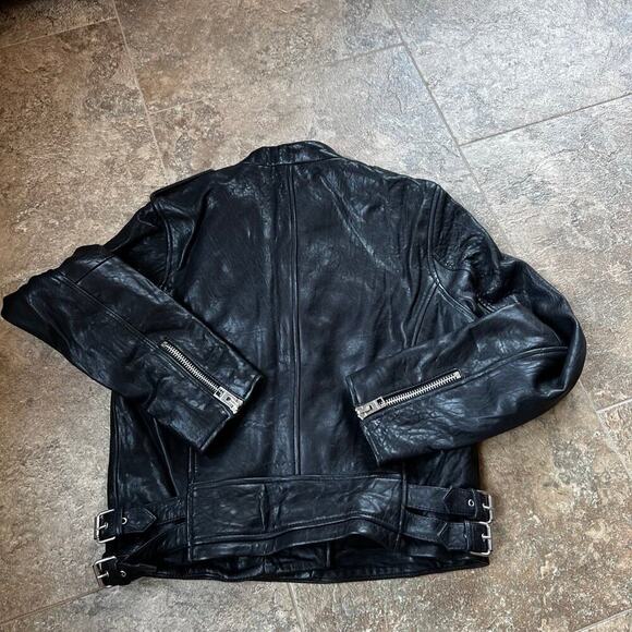 Lucky Brand lamb skin, Black leather jacket.  Women's size M - Picture 9 of 9